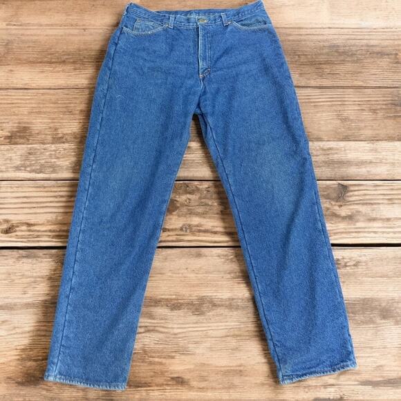 L.L. Bean Other - VTG LL Bean Jeans Fleece Lined Act 35” x 34” Double L Dark Wash Workwear Utility